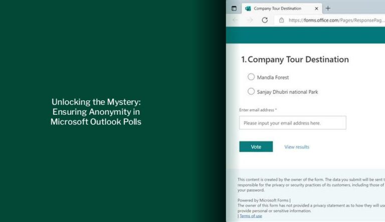 Unlocking the Mystery: Ensuring Anonymity in Microsoft Outlook Polls